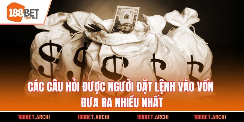 Các câu hỏi được người đặt lệnh vào vốn đưa ra nhiều nhất