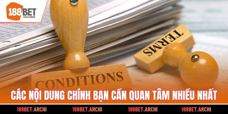 Các nội dung chính bạn cần quan tâm nhiều nhất