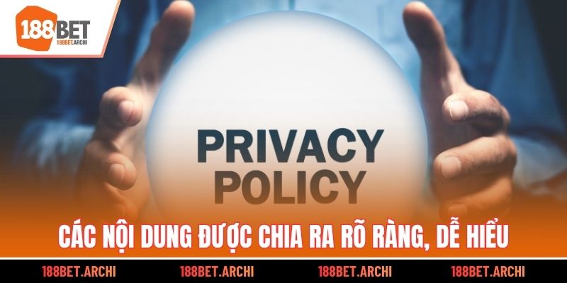 Các nội dung được chia ra rõ ràng, dễ hiểu